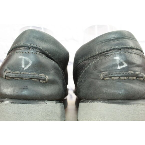 LL Bean All Week Men's Black Leather Slip On Moccasin Slipper Shoes Size 11 M - Picture 8 of 9